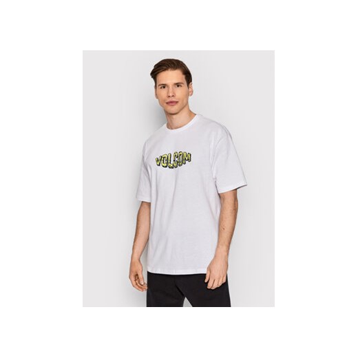Volcom T-Shirt Crusher A4312205 Biały Loose Fit ze sklepu MODIVO w kategorii T-shirty męskie - zdjęcie 168695493