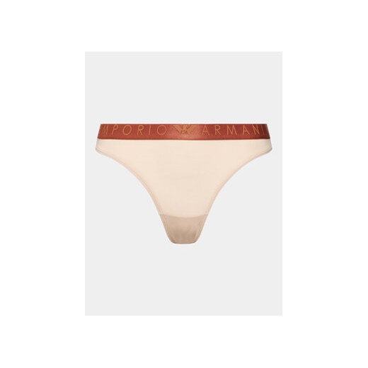 Emporio Armani Underwear Stringi 162468 3F235 03050 Beżowy ze sklepu MODIVO w kategorii Majtki damskie - zdjęcie 168695973