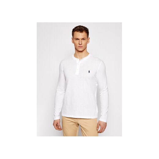 Polo Ralph Lauren Longsleeve Lsl 710790058002 Biały Regular Fit ze sklepu MODIVO w kategorii T-shirty męskie - zdjęcie 168696454