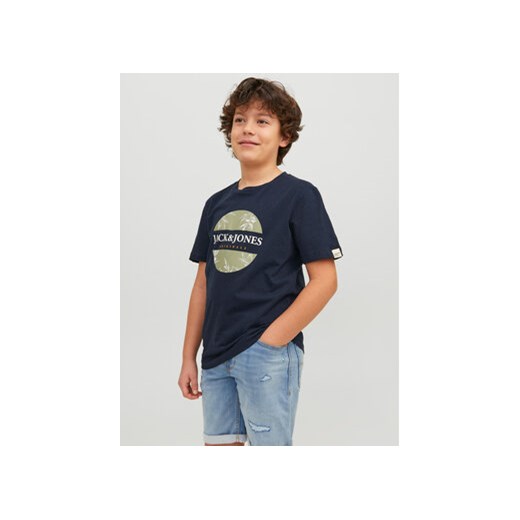 Jack&Jones Junior T-Shirt 12230796 Granatowy Standard Fit ze sklepu MODIVO w kategorii T-shirty chłopięce - zdjęcie 168697143