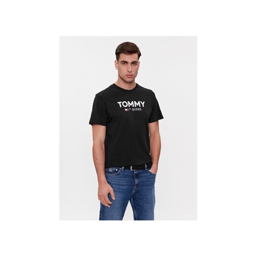 Tommy Jeans T-Shirt Essential DM0DM18264 Czarny Slim Fit ze sklepu MODIVO w kategorii T-shirty męskie - zdjęcie 168697203