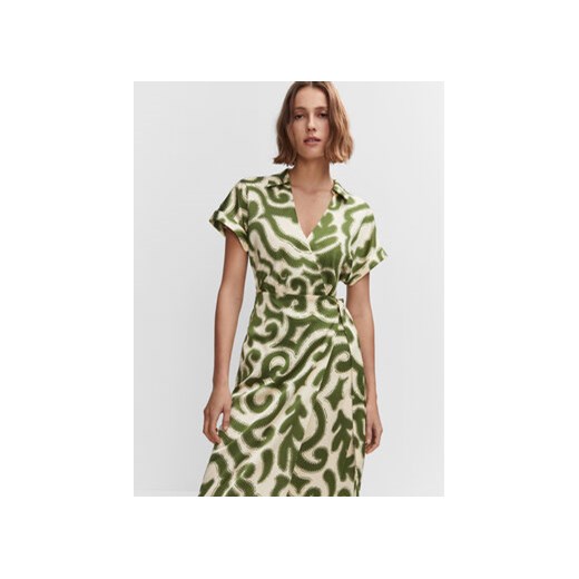Mango Sukienka codzienna Miami2 47017118 Zielony Regular Fit ze sklepu MODIVO w kategorii Sukienki - zdjęcie 168697243