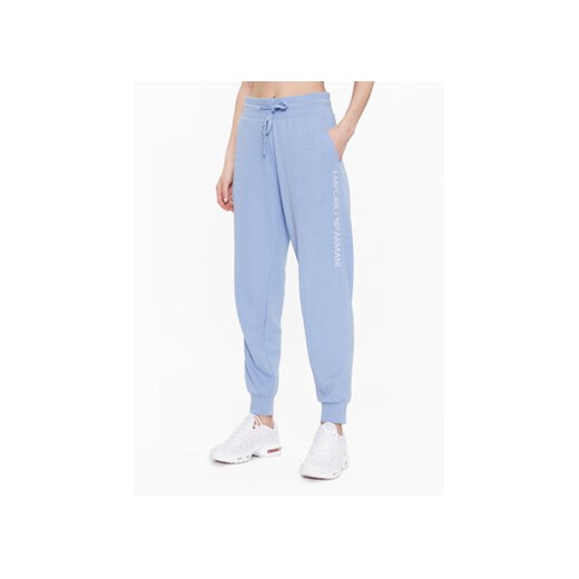 Emporio Armani Underwear Spodnie dresowe 164683 3R268 00291 Niebieski Regular Fit ze sklepu MODIVO w kategorii Spodnie damskie - zdjęcie 168697571