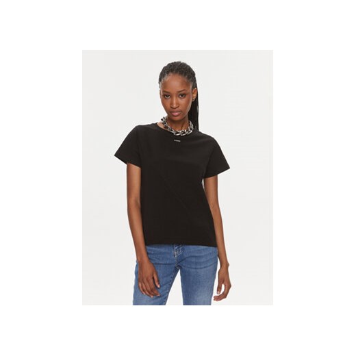 Pinko T-Shirt 100373 A1N8 Czarny Regular Fit ze sklepu MODIVO w kategorii Bluzki damskie - zdjęcie 168697880