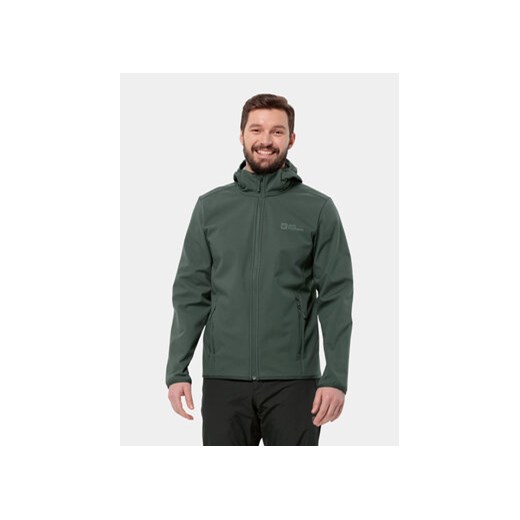 Jack Wolfskin Kurtka softshell Bornberg Hoody 1307471 Khaki Regular Fit ze sklepu MODIVO w kategorii Kurtki męskie - zdjęcie 168698151