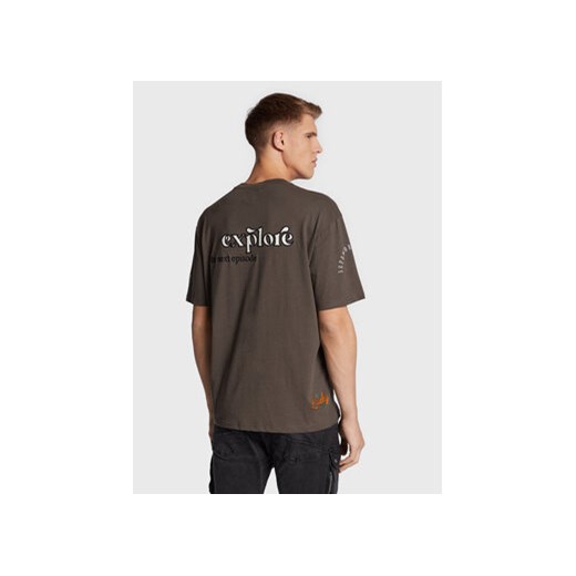 Redefined Rebel T-Shirt Marlow 211115 Brązowy Regular Fit ze sklepu MODIVO w kategorii T-shirty męskie - zdjęcie 168698562