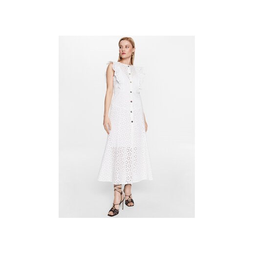 Pinko Sukienka codzienna 100912 A0Q4 Biały Regular Fit ze sklepu MODIVO w kategorii Sukienki - zdjęcie 168698683
