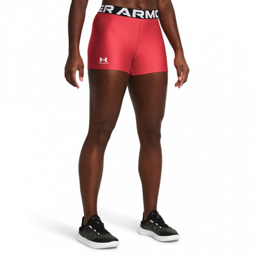 Damskie legginsy krótkie treningowe Under Armour UA HG Shorty - czerwone ze sklepu Sportstylestory.com w kategorii Szorty - zdjęcie 168699890