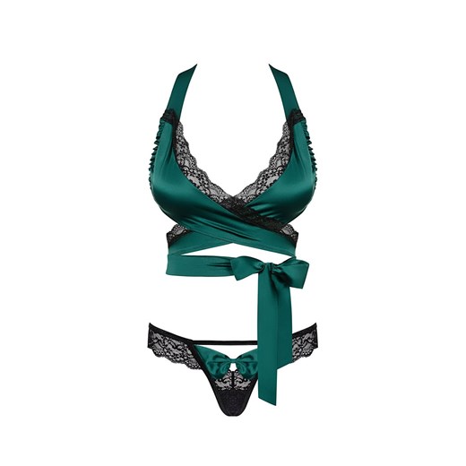 Obsessive Sensuelia komplet 2-częściowy, Kolor zielony, Rozmiar S/M, Obsessive Obsessive 2XL promocja Intymna