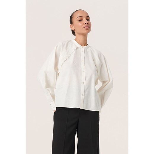 Koszula damska Soaked In Luxury z bawełny biała na wiosnę 