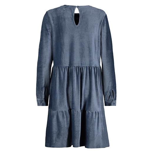 Sukienka Stitch&Soul granatowa z okrągłym dekoltem mini z długimi rękawami