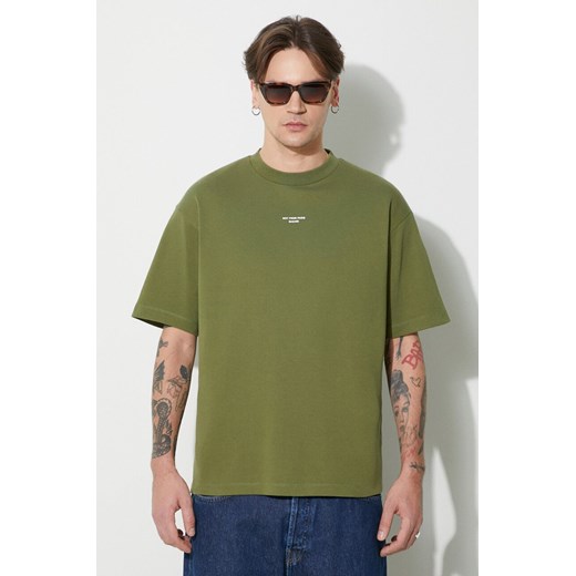 Drôle de Monsieur t-shirt bawełniany Le T-Shirt Slogan męski kolor zielony z nadrukiem D-TS191-CO002-KK ze sklepu PRM w kategorii T-shirty męskie - zdjęcie 168711932