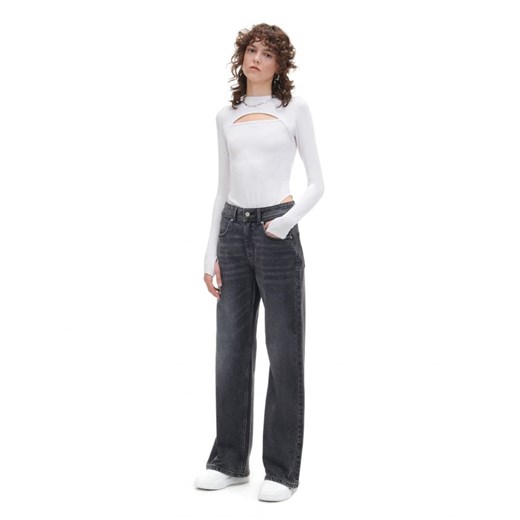 Cropp - Ciemnoszare jeansy baggy - szary ze sklepu Cropp w kategorii Jeansy damskie - zdjęcie 168714160