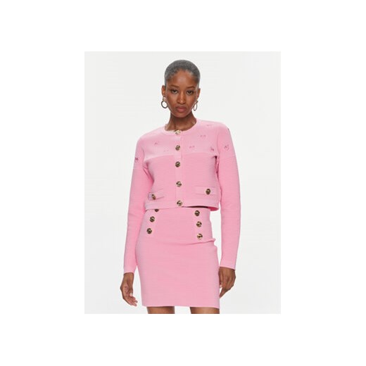 Pinko Kardigan Ciliegio 102881 A1LK Różowy Regular Fit ze sklepu MODIVO w kategorii Swetry damskie - zdjęcie 168717053