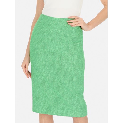 Zielona tweedowa spódnica midi  L'AF Talia ze sklepu Eye For Fashion w kategorii Spódnice - zdjęcie 168718083