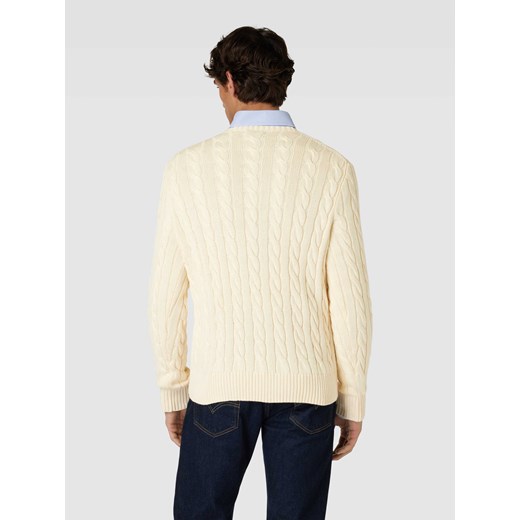 Sweter z dzianiny z wzorem warkocza Polo Ralph Lauren XL Peek&Cloppenburg 