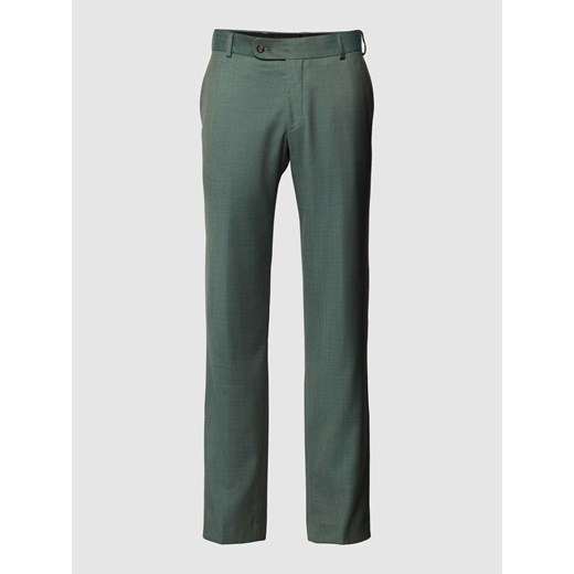 Spodnie do garnituru z wpuszczanymi kieszeniami w stylu francuskim w kolorze ciemnozielonym ze sklepu Peek&Cloppenburg  w kategorii Spodnie męskie - zdjęcie 168720090