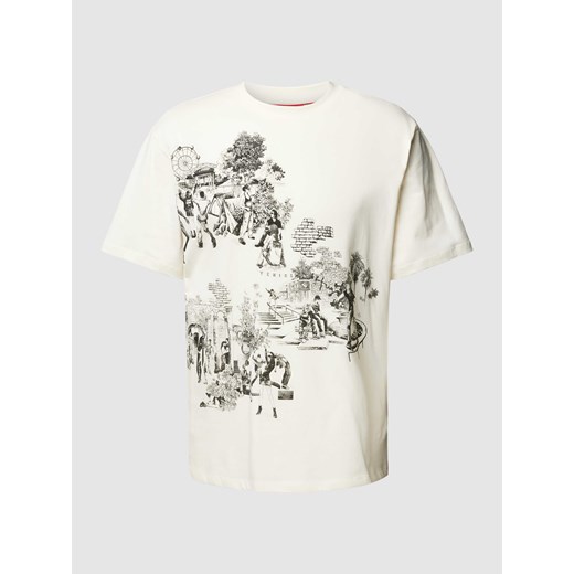 T-shirt z okrągłym dekoltem i nadrukowanym motywem model ‘Doule’ ze sklepu Peek&Cloppenburg  w kategorii T-shirty męskie - zdjęcie 168720623