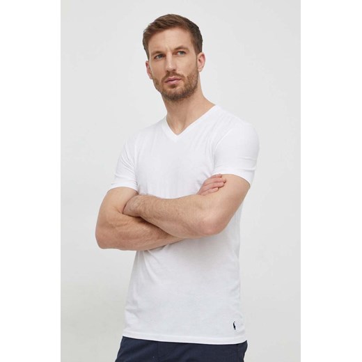 Polo Ralph Lauren t-shirt bawełniany 3-pack męski kolor biały melanżowy ze sklepu ANSWEAR.com w kategorii T-shirty męskie - zdjęcie 168720793