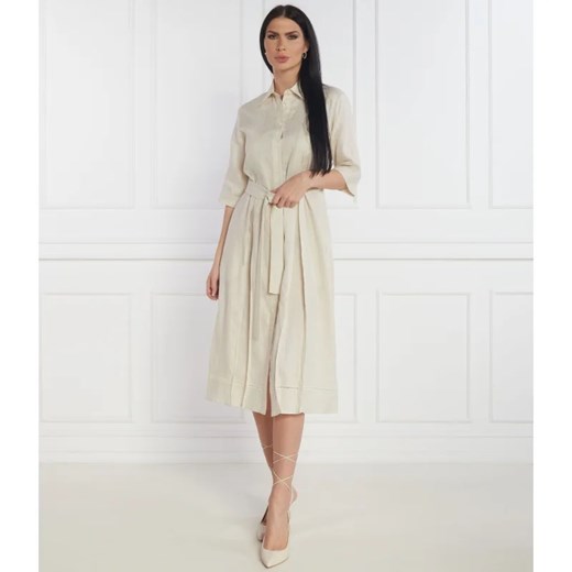Max Mara Leisure Lniana sukienka NOCINO ze sklepu Gomez Fashion Store w kategorii Sukienki - zdjęcie 168726510
