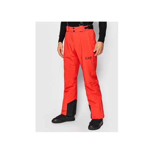 EA7 Emporio Armani Spodnie narciarskie 8NPP24 PN45Z 1465 Czerwony Regular Fit ze sklepu MODIVO w kategorii Spodnie męskie - zdjęcie 168727592