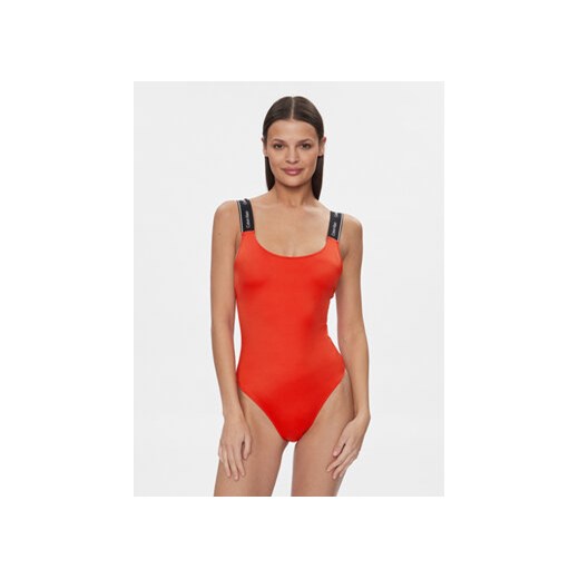 Calvin Klein Swimwear Strój kąpielowy KW0KW02422 Czerwony ze sklepu MODIVO w kategorii Stroje kąpielowe - zdjęcie 168727623