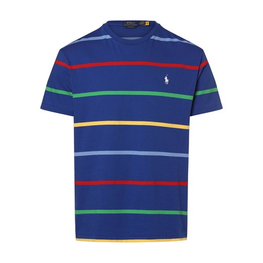 Polo Ralph Lauren T-shirt - klasyczny krój Mężczyźni Bawełna niebieski w paski ze sklepu vangraaf w kategorii T-shirty męskie - zdjęcie 168727844