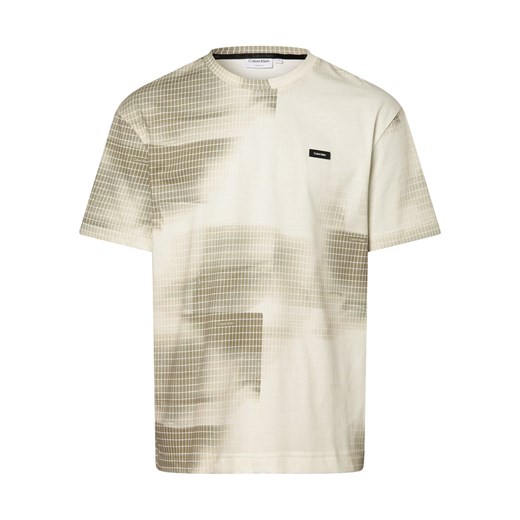 Calvin Klein Koszulka męska Mężczyźni Bawełna beżowy wzorzysty ze sklepu vangraaf w kategorii T-shirty męskie - zdjęcie 168727854