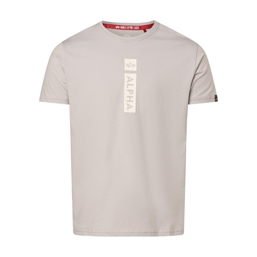 Alpha Industries Koszulka męska Mężczyźni Bawełna jasny szary nadruk ze sklepu vangraaf w kategorii T-shirty męskie - zdjęcie 168727861