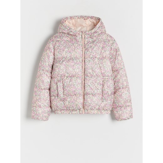 Reserved - Pikowana kurtka w kwiaty - wielobarwny ze sklepu Reserved w kategorii Kurtki dziewczęce - zdjęcie 168731991