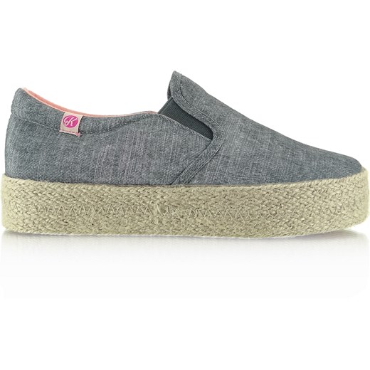 Slip-on espadrylowa gruba podeszwa 1520202 gris kupbuty-com szary oryginalne