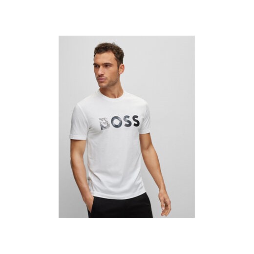 Boss T-Shirt 50488833 Biały Regular Fit M okazja MODIVO