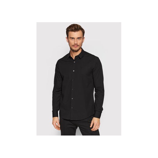Calvin Klein Jeans Koszula J30J319065 Czarny Slim Fit ze sklepu MODIVO w kategorii Koszule męskie - zdjęcie 168734712