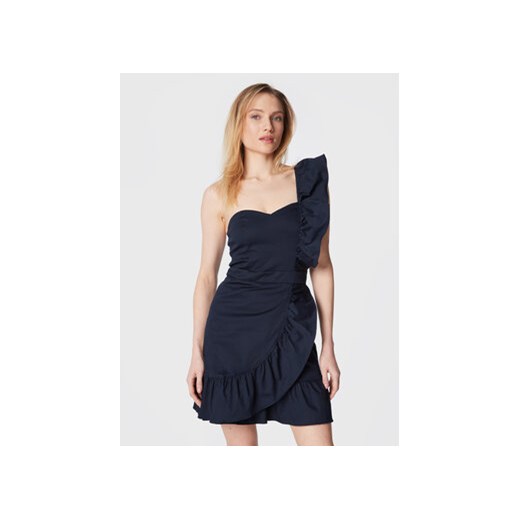 NAF NAF Sukienka koktajlowa Jenna THNR165A Granatowy Slim Fit Naf Naf 40 wyprzedaż MODIVO