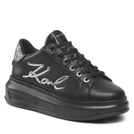 Sneakersy KARL LAGERFELD KL62510A Black Lthr w/Silver Karl Lagerfeld 39 eobuwie.pl