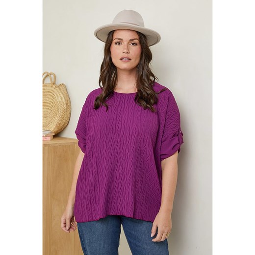 Curvy Lady Koszulka w kolorze fioletowym ze sklepu Limango Polska w kategorii Bluzki damskie - zdjęcie 168737764
