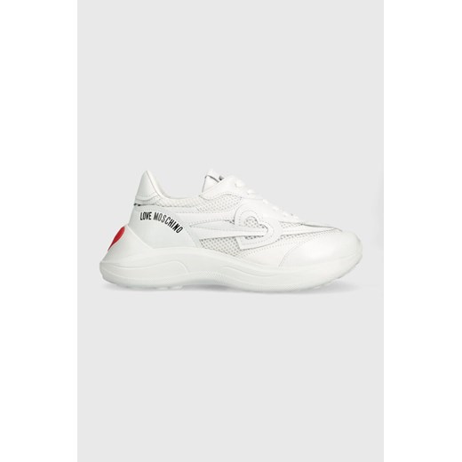 Love Moschino sneakersy kolor biały JA15366G1IIQA10A ze sklepu ANSWEAR.com w kategorii Buty sportowe damskie - zdjęcie 168740771