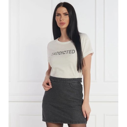 Zadig&Voltaire T-shirt | Regular Fit | z dodatkiem lnu ze sklepu Gomez Fashion Store w kategorii Bluzki damskie - zdjęcie 168744653