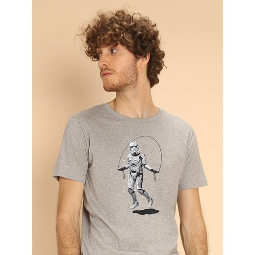 WOOOP Koszulka &quot;Stromtrooper Skipping&quot; w kolorze szarym ze sklepu Limango Polska w kategorii T-shirty męskie - zdjęcie 168745673