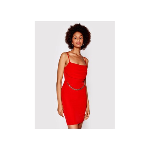 Rinascimento Sukienka koktajlowa CFC0109348003 Czerwony Slim Fit ze sklepu MODIVO w kategorii Sukienki - zdjęcie 168746953