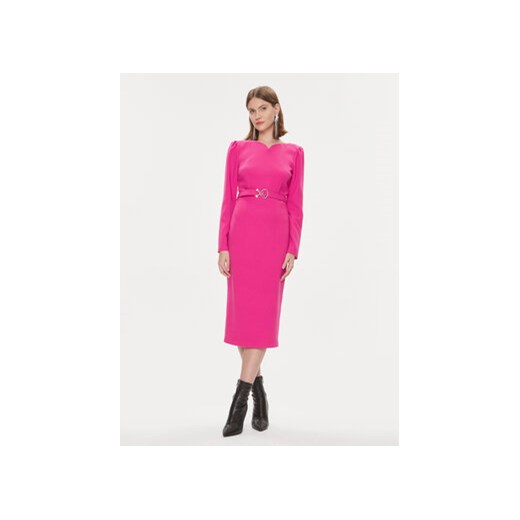 Nissa Sukienka koktajlowa RZ14405 Różowy Slim Fit ze sklepu MODIVO w kategorii Sukienki - zdjęcie 168747180