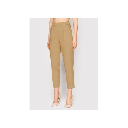 Sisley Spodnie materiałowe 40YR55CZ7 Beżowy Regular Fit ze sklepu MODIVO w kategorii Spodnie damskie - zdjęcie 168754302
