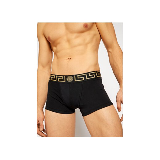 Versace Bokserki Greca AU10026 Czarny Versace XL okazja MODIVO