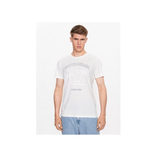 Jack&Jones T-Shirt Summer 12222921 Biały Regular Fit ze sklepu MODIVO w kategorii T-shirty męskie - zdjęcie 168754772