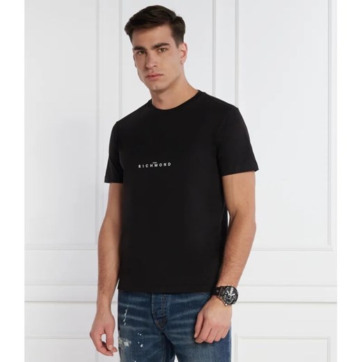 John Richmond t-shirt męski z krótkimi rękawami z bawełny