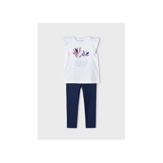 Mayoral Komplet t-shirt i legginsy 3703 Granatowy Slim Fit ze sklepu MODIVO w kategorii Komplety dziewczęce - zdjęcie 168756770