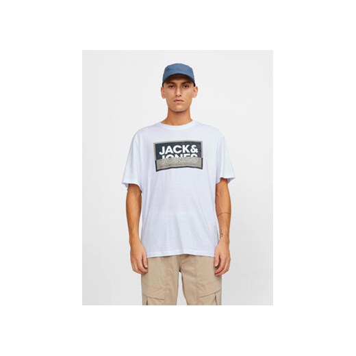 Jack&Jones T-Shirt Logan 12253442 Biały Standard Fit ze sklepu MODIVO w kategorii T-shirty męskie - zdjęcie 168756983