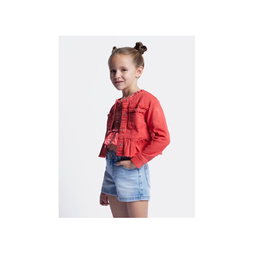 Mayoral Kurtka jeansowa 3473 Czerwony Regular Fit ze sklepu MODIVO w kategorii Kurtki dziewczęce - zdjęcie 168757001