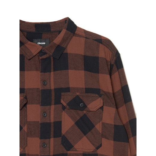 Cropp - Koszula w kratę - brązowy ze sklepu Cropp w kategorii Koszule męskie - zdjęcie 168758831