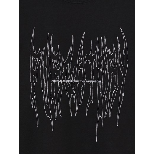 Cropp - Koszulka longsleeve - czarny ze sklepu Cropp w kategorii T-shirty męskie - zdjęcie 168758834